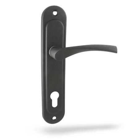 Ручки дверні на планці Аріко до ЗВ Чорн 85 мм, фото 1