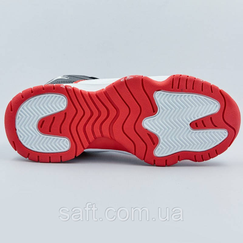 Кроссовки баскетбольные детские Jordan размер 31-35 BLACK/RED черный-красный - фото 3 - id-p1056038097