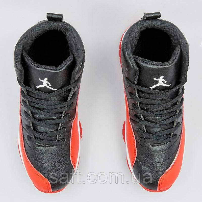 Кроссовки баскетбольные детские Jordan размер 31-35 BLACK/RED черный-красный - фото 4 - id-p1056038097
