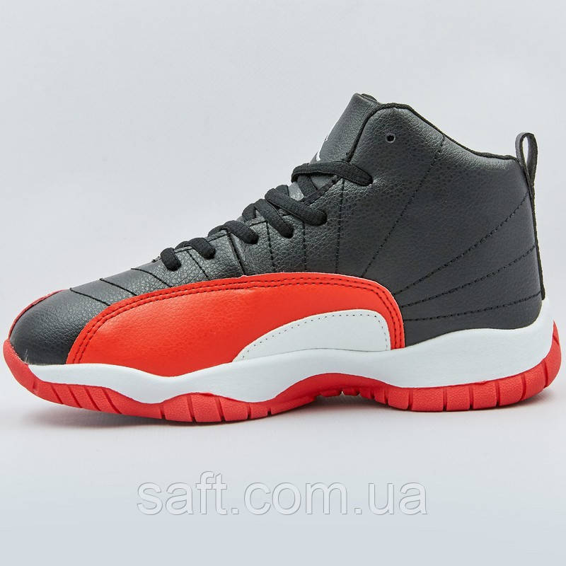 Кроссовки баскетбольные детские Jordan размер 31-35 BLACK/RED черный-красный - фото 5 - id-p1056038097