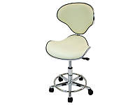 Стул косметолога со спинкой стулья мастера маникюра кресло для маникюра модель 851 А Бежевый
