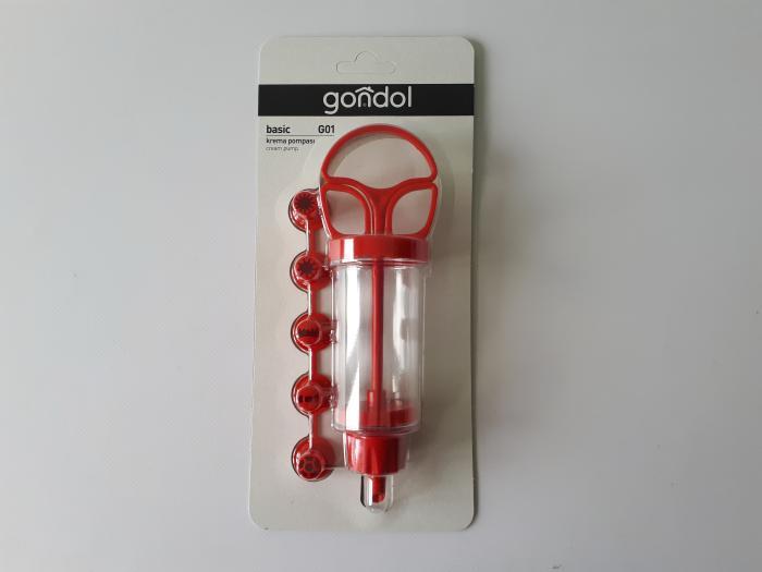Кондитерский шприц с насадками для крема 6 штук пластиковых Gondol Шприц кондитера пластиковый L 19 cm - фото 3 - id-p438601626