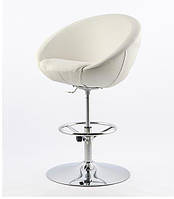 Кресло для визажиста, барное кресло Marbino Hoker Michelle (белое/молочное)