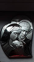 Серебряная икона "Святая Семья" Valenti (9см*10,5см)