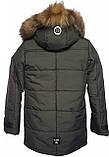 Зимова чорна підліткова куртка, Макс Джинс, 140-170, фото 6