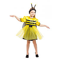 Маскарадный костюм Пчелки для девочки платье с крыльями и повязка на голову