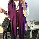 Дефект. Жіночий шарф палантин довгий кашеміровий, зелений, фото 4