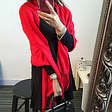 Дефект. Жіночий шарф палантин довгий кашеміровий, зелений, фото 5