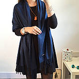 Дефект. Жіночий шарф палантин довгий кашеміровий, зелений, фото 6