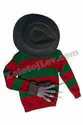 Дитячий набір Фредді Крюгера светр, рукавичка, капелюх