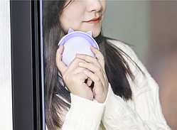 Портативний нагрівач USB грілка для рук Power Bank 6000 мА·год 3DTOYSLAMP Музичний Свинка Фіолетова