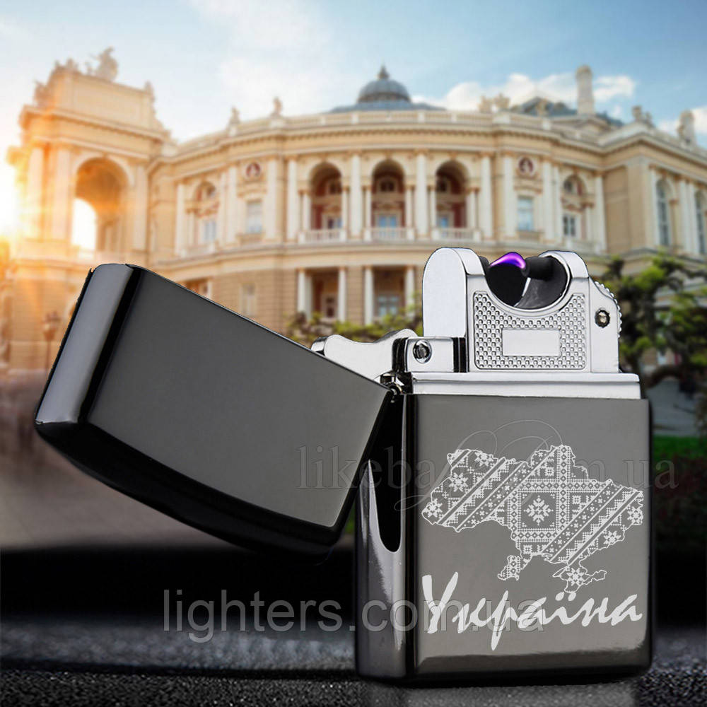 Електронна запальничка USB "карта України" у подарунковій упаковці LG-015U1