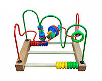 Развивающая игрушка каталка с лабиринтом Bktoys MD 1241 деревянная