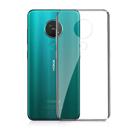 Ультратонкий чохол для Nokia 7.2 прозорий, фото 1
