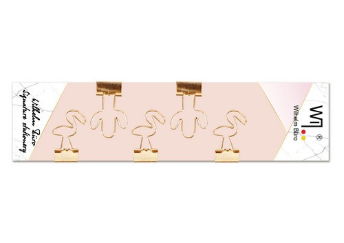 Набір біндерів із 5 штук Wilhelm Buro фігурні, рожеве золото