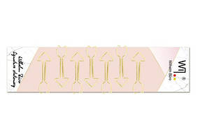 Набір скріпок-стрілок золото 7шт Wilhelm Buro