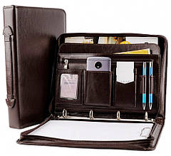 Ділова папка Амо із еко шкіри коричнева