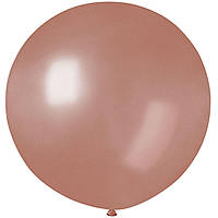 Латексные шары круглые без рисунка Макси 27" (68см) Розовое золото