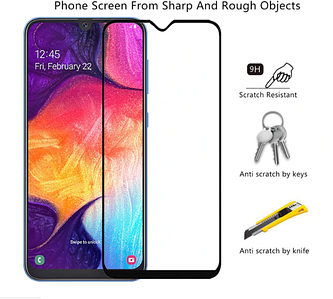 Захисне скло для Samsung Galaxy A20s / чорний
