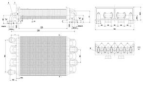 Теплообмінник для газового котла ( бітермічний) Sime Metropolis DGT 25 OF art. 6174258, фото 3