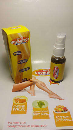 Novarikoz - Спрей від варикозу (НоВарікоз), ефективно усуває прояви варикозу, фото 2