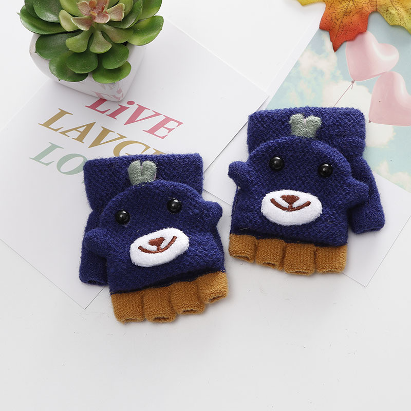 Рукавички-рукавиці, мітенки дитячі весна/осінь сині, фото 1