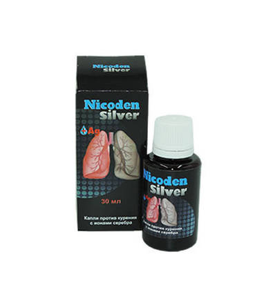 Nicoden Silver - Краплі від куріння з іонами срібла Нікоден Сілвер, фото 2