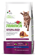 Сухой корм Trainer Natural корм для стерилизованных кошек с сушеным копченым окороком 12.5 КГ