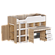 Ліжко-чердак Мікс 190х80 Комбі Сонома + Білий (Еверест), фото 2