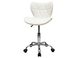 Стілець для майстра косметолога, манікюру та для майстрів салону краси Білий мод 161 { H 44-58см }