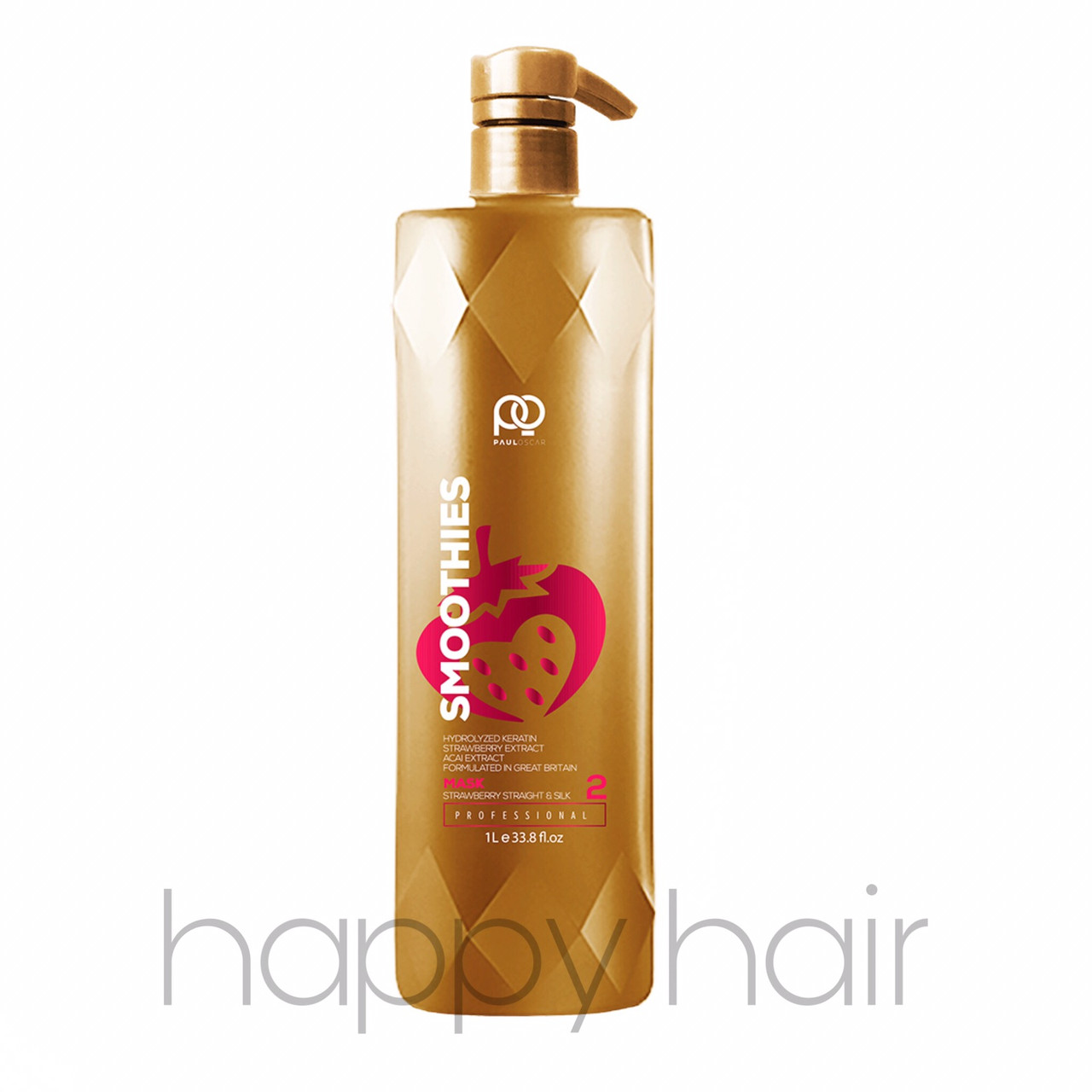 Paul Oscar Smoothies Smooth & Silky Strawberry Кератин для волосся (крок 2) 500 мл