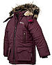 Зимова бордова дитяча куртка для хлопчика та дівчинки Розмір 122 см, фото 4