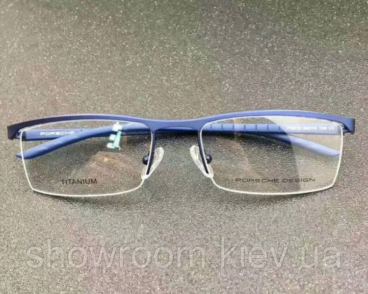 Чоловіча полуободкова оправа Porsche Design p-8819 blue