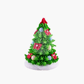 Цукрова фігурка — Ялинка з іграшками — h90 мм