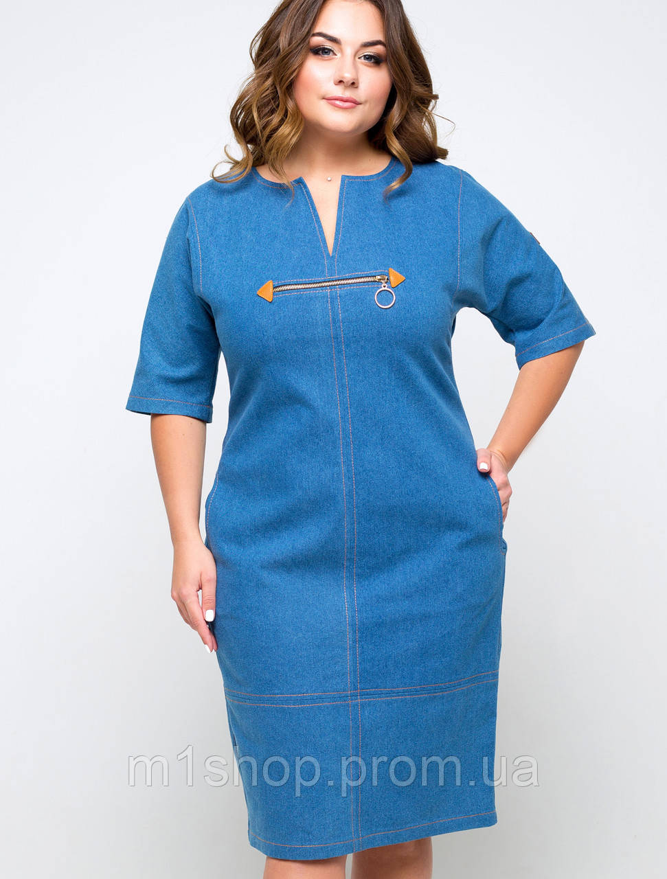 Женское замшевое платье больших размеров (Славия lzn ) - фото 2 - id-p1056294962