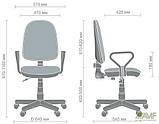 Офісне крісло Комфорт АМФ-Нью чорне на коліщатках для персоналу, фото 2