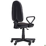 Офісне крісло Комфорт АМФ-Нью чорне на коліщатках для персоналу, фото 4