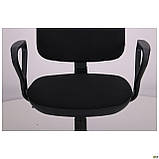 Офісне крісло Комфорт АМФ-Нью чорне на коліщатках для персоналу, фото 5
