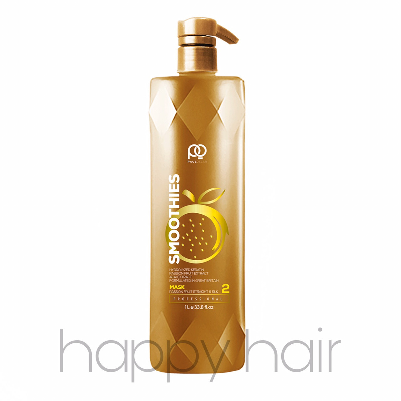 Paul Oscar Smoothies Passion Fruit Smooth & Silky Кератин для волосся 1000 мл