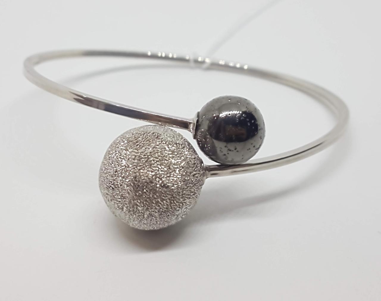 Срібний жорсткий браслет Кулі. 820158С 18