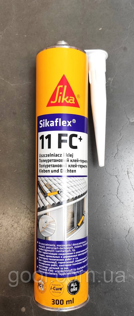 Поліуретановий герметик Sika Sikaflex-11FC+ колір білий 300 мл