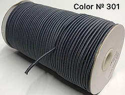 Кругла резинка Капелюшна темно-сірий, діаметр 3 мм