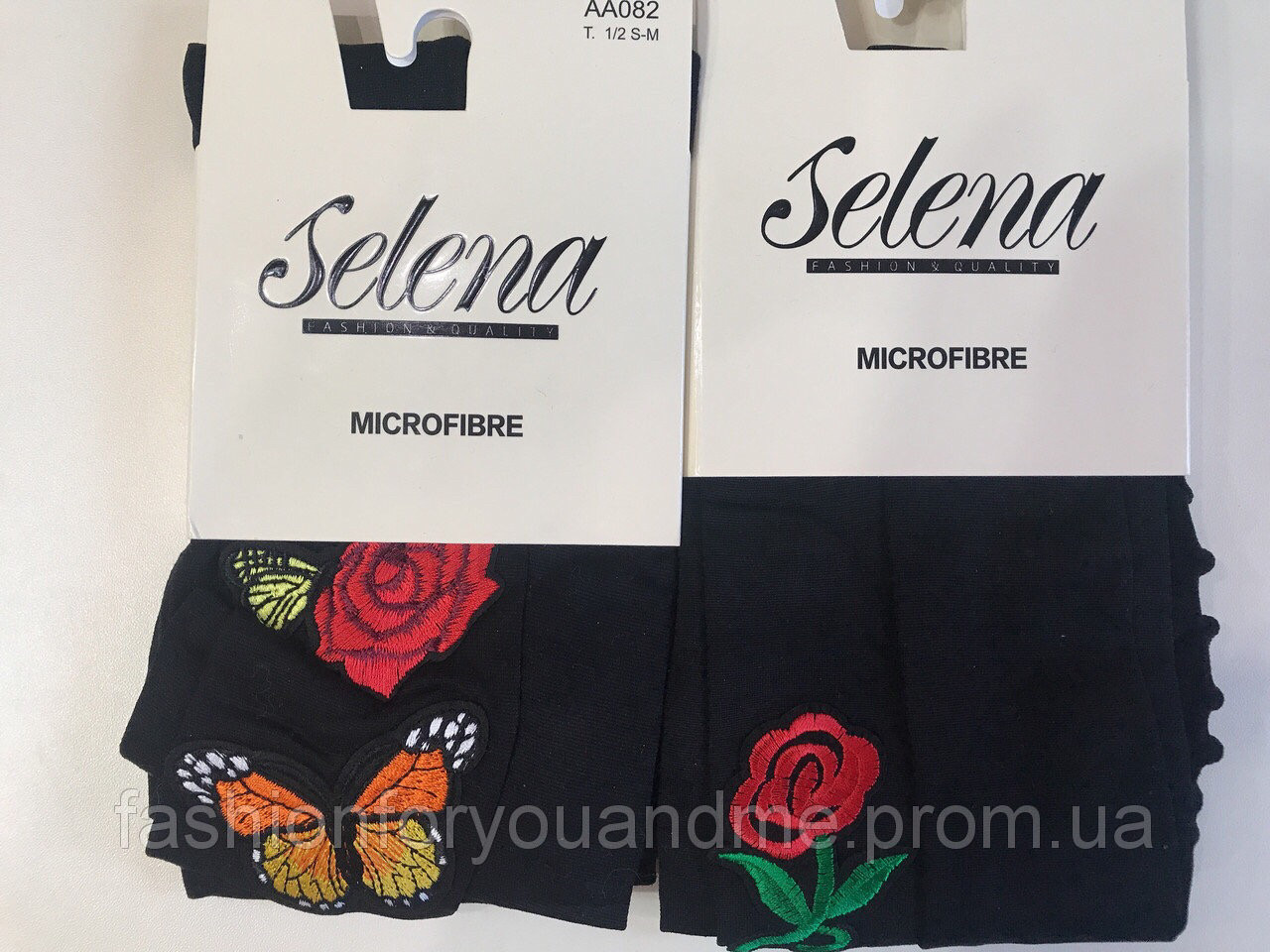 Колготи жіночі 60 Den з візерунком Selena Microfibre, чорні розмір 1/2, фото 1