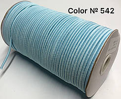 Кругла резинка Капелюшна блакитний, діаметр 3 мм