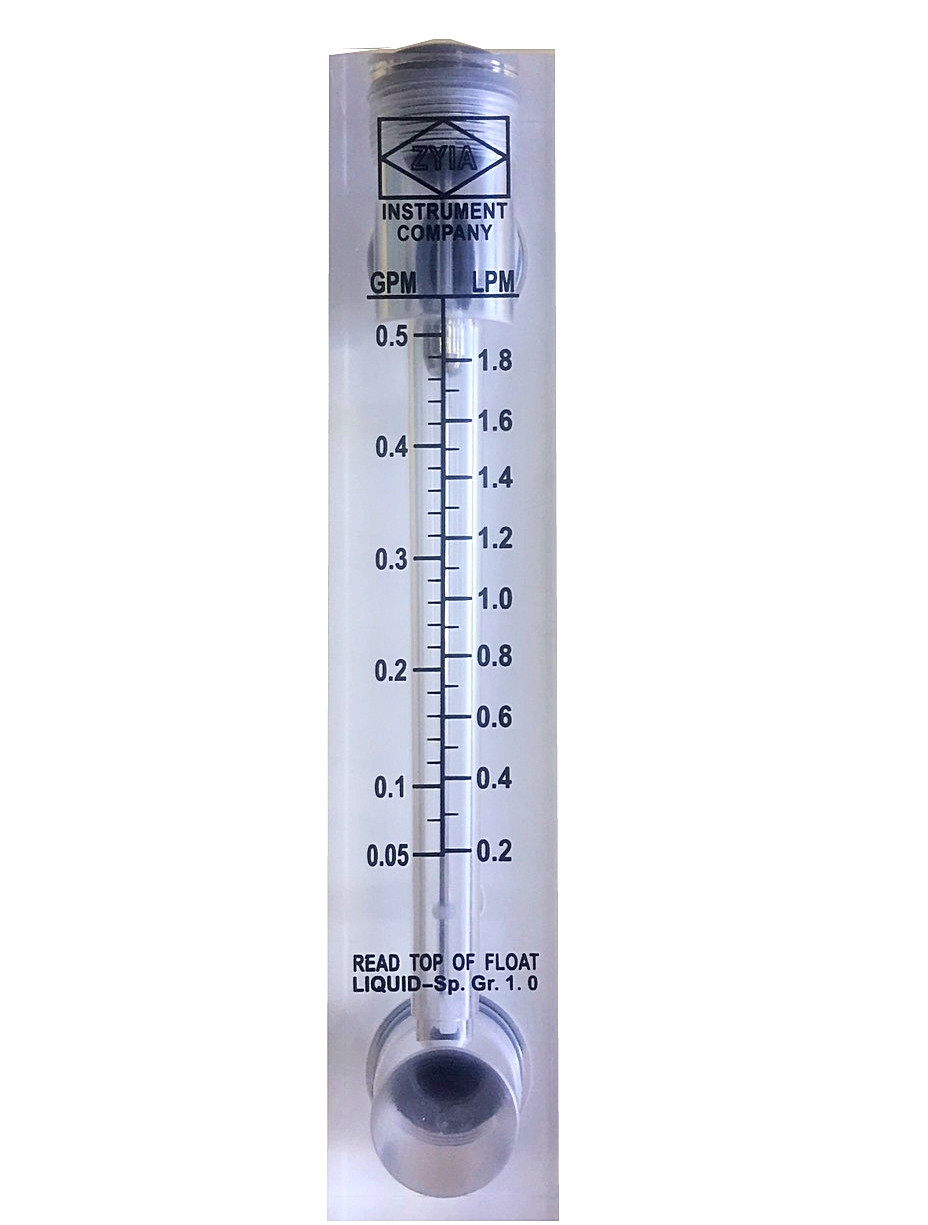 Ротаметр для воды (0,2 - 1,8 л/мин) 1/2" панельный FM 005 - фото 1 - id-p1056080107