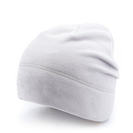 Шапка біла для сублімації фліс утеплена подвійна, фото 1