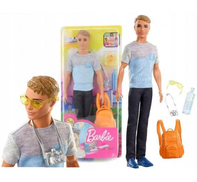 Кукла Barbie Барби Кен Ken Путешествия Турист FWV15