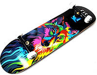 СкейтБорд деревянный от Fish Skateboard wolf до 90 кг