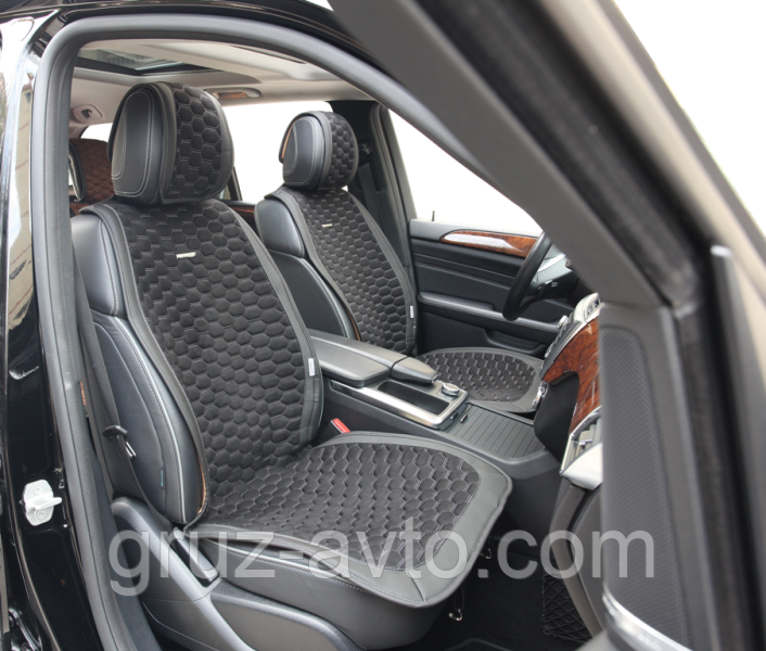 Накидки на сидіння CarFashion Moдель: CAPRI чорний, чорний, сірий (21863)