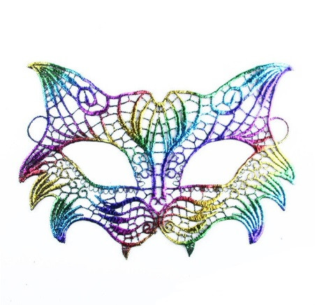 Святкова маска на зав`язках one size мультиколор, фото 1